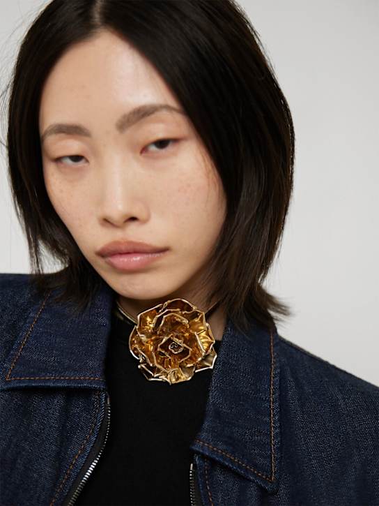 Magda Butrym: Collana con rosa - Oro - women_1 | Luisa Via Roma