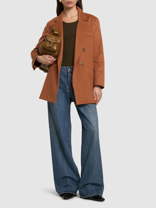 Forte_forte: Wool cashmere long jacket - women_1 | Luisa Via Roma