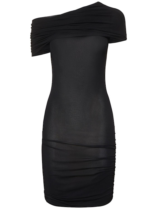Lola draped jersey mini dress - Thumbnail 1