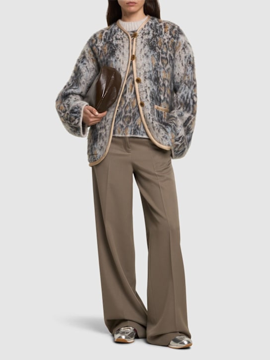 Forte_forte: Alpaca blend jacquard short jacket - women_1 | Luisa Via Roma