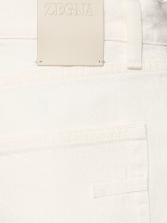 Zegna: Marble pure cotton pants - Bianco/Roccia - men_4 | Luisa Via Roma