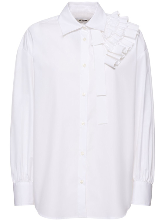 MSGM: Cotton poplin shirt - women_0 | Luisa Via Roma