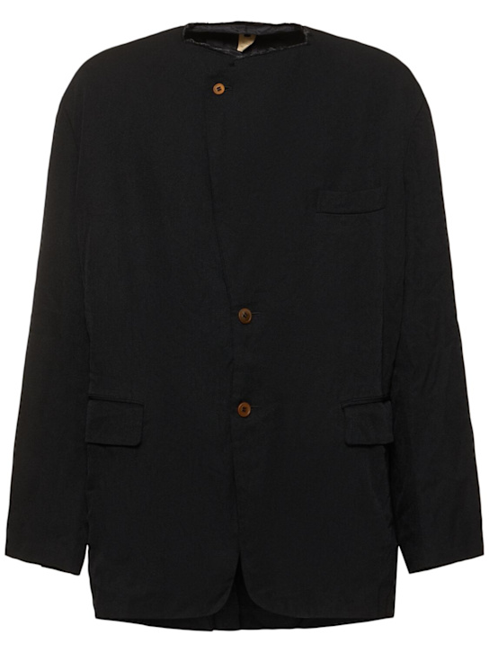 Comme des Garçons Shirt: Oversize polyester blazer - men_0 | Luisa Via Roma