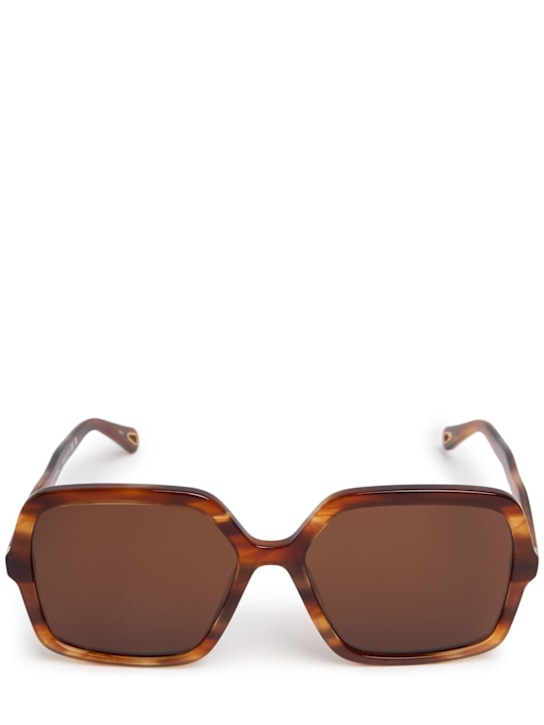 Chloé: Zelie squared acetate sunglasses - women_0 | Luisa Via Roma