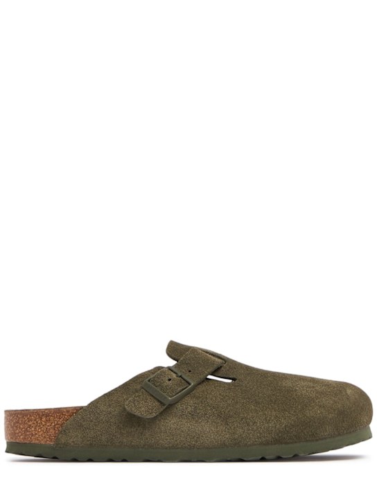 BIRKENSTOCK: Boston suede mules - men_0 | Luisa Via Roma