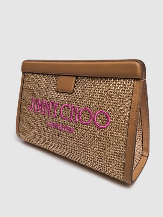 Jimmy Choo: Avenue raffia pouch - women_2 | Luisa Via Roma