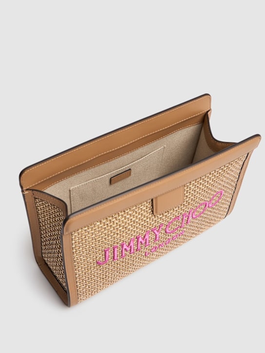 Jimmy Choo: Avenue raffia pouch - women_5 | Luisa Via Roma