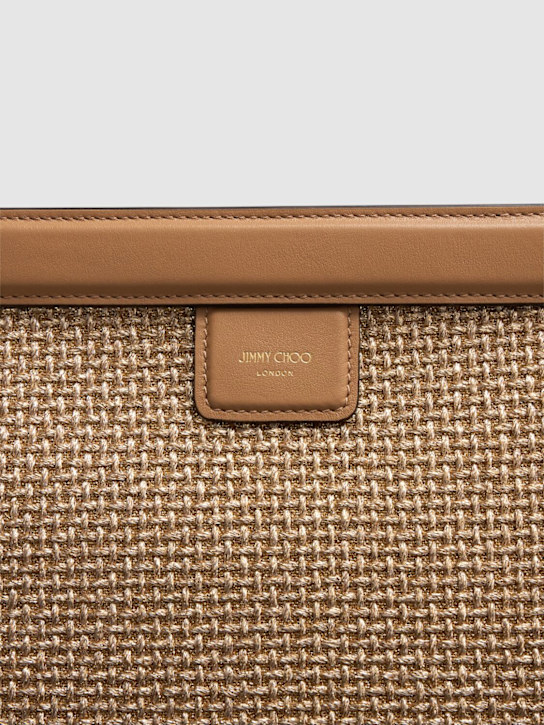 Jimmy Choo: Avenue raffia pouch - women_3 | Luisa Via Roma