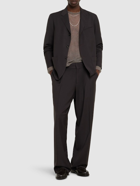 CELLAR DOOR: Jake slim fit lightweight wool jacket - Brown - men_1 | Luisa Via Roma