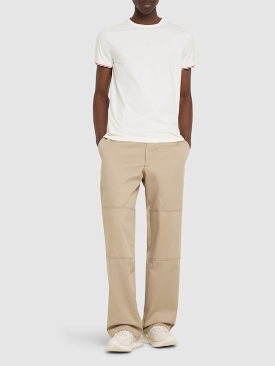 Moncler: Stretch cotton jersey t-shirt - men_1 | Luisa Via Roma
