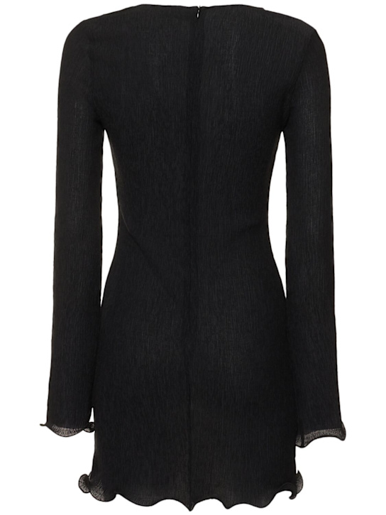 Magda Butrym: Rose detail mini dress - Black - women_3 | Luisa Via Roma
