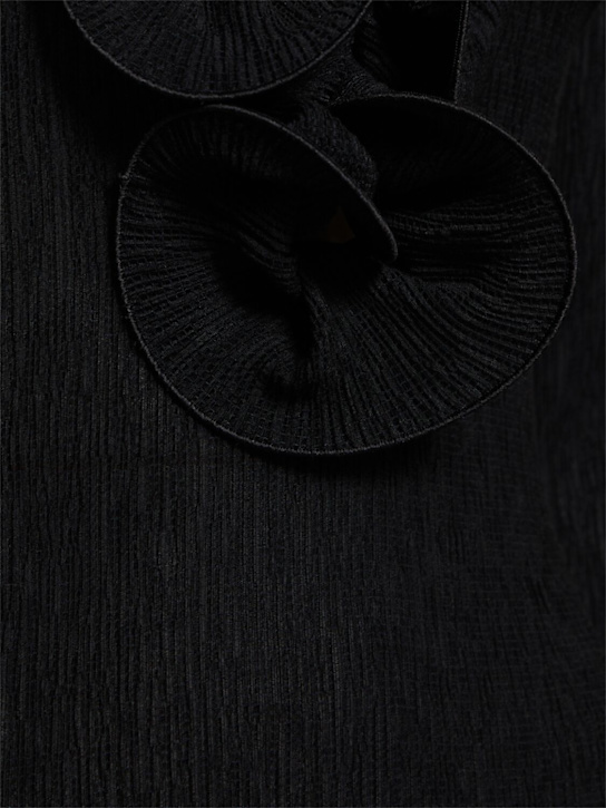 Magda Butrym: Rose detail mini dress - Black - women_4 | Luisa Via Roma