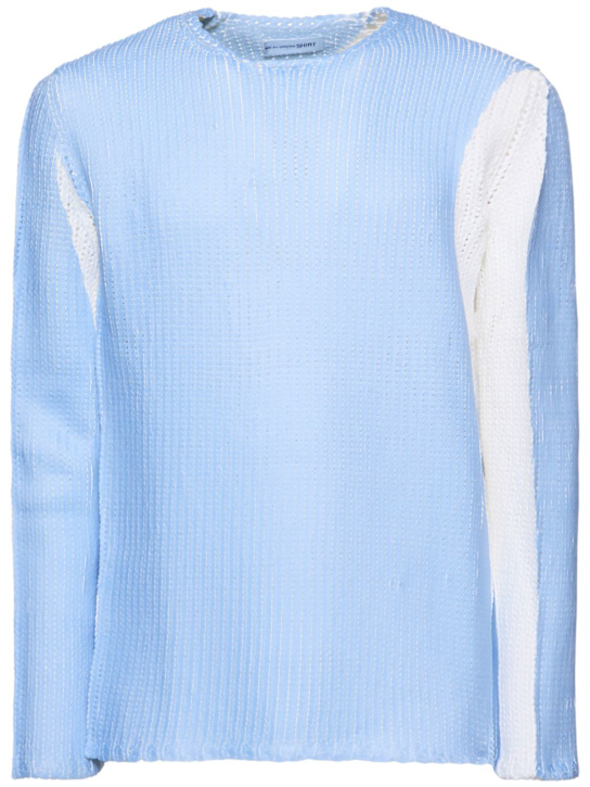 Comme des Garçons Shirt: Relaxed fit crewneck sweater - men_0 | Luisa Via Roma