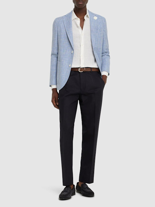 Boss: Hanry wool blend blazer - Light/Pastel Bl - men_1 | Luisa Via Roma