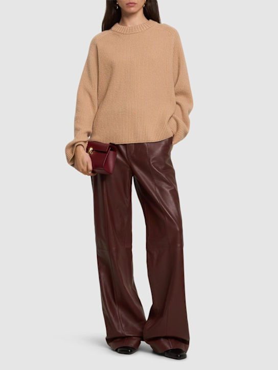 Forte_forte: Cashmere wool rib roundneck sweater - women_1 | Luisa Via Roma