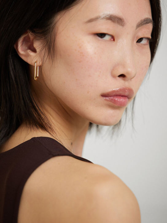 Otiumberg: Chaos Rectangle hoop earrings - Gold - women_1 | Luisa Via Roma