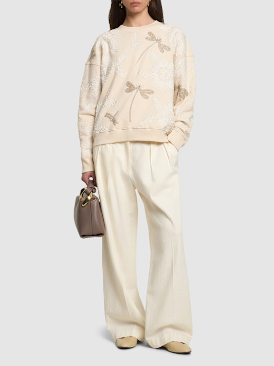 Forte_forte: Embroidered cotton sweatshirt - women_1 | Luisa Via Roma