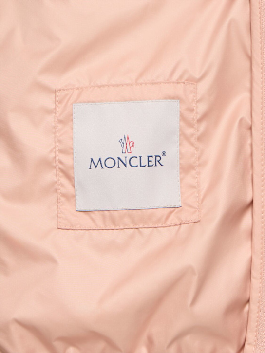 Moncler: Fegeo hooded tech windbreaker jacket - Pink - women_5 | Luisa Via Roma