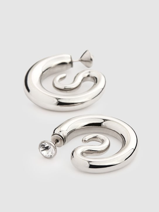 Panconesi: Diamond Serpent hoop earrings - women_1 | Luisa Via Roma