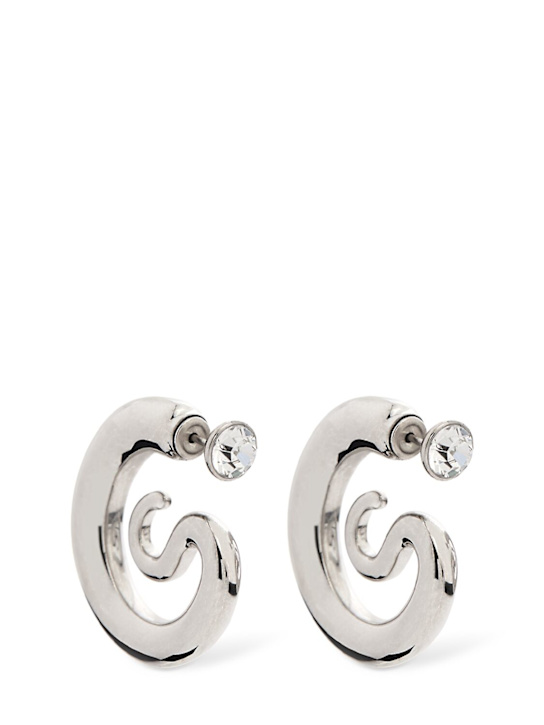 Panconesi: Diamond Serpent hoop earrings - women_0 | Luisa Via Roma