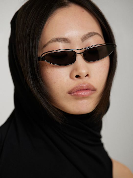 The Attico: Slim metal sunglasses - women_1 | Luisa Via Roma