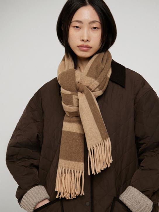 Toteme: Monogram jacquard wool scarf - women_1 | Luisa Via Roma