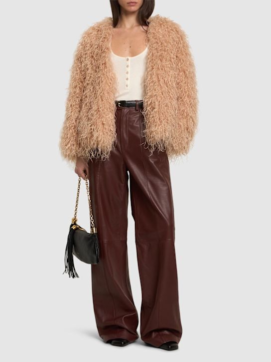 Forte_forte: Long plush kimono coat - women_1 | Luisa Via Roma