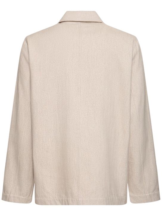 Frescobol Carioca: Belford cotton & cashmere jacket - Stone Beige - men_1 | Luisa Via Roma