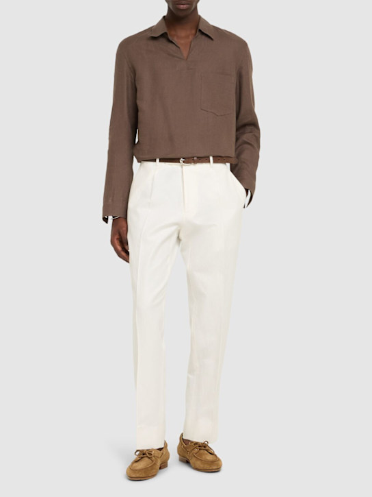 Zegna: コットン＆リネンパンツ - men_1 | Luisa Via Roma