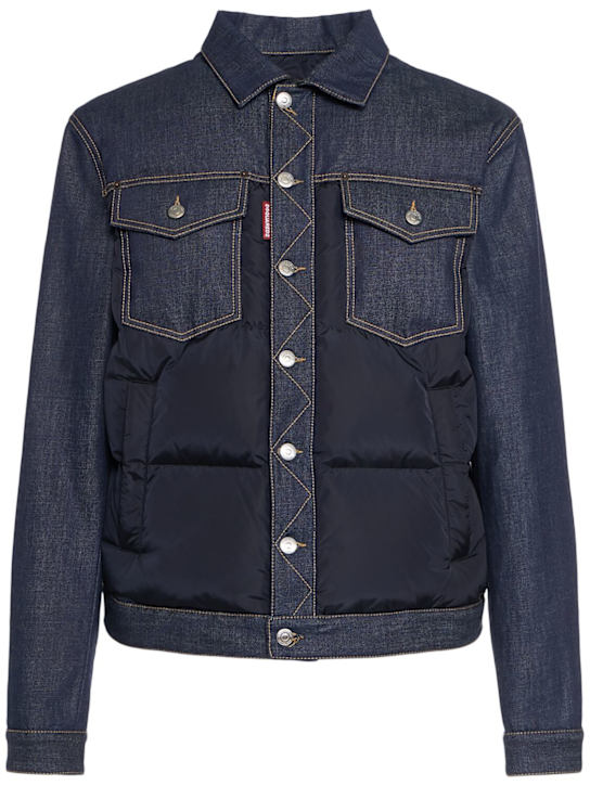 Dsquared2: Hybrid down & denim jacket - men_0 | Luisa Via Roma