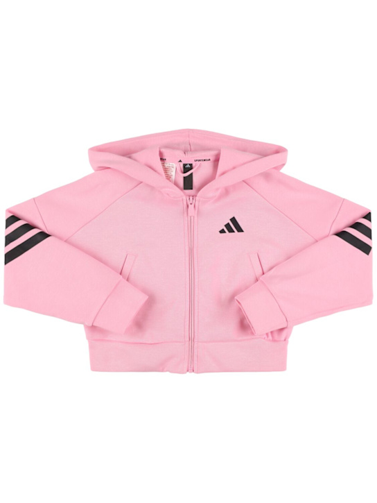 adidas Originals: Felpa in misto cotone - Rosa - kids-girls_0 | Luisa Via Roma