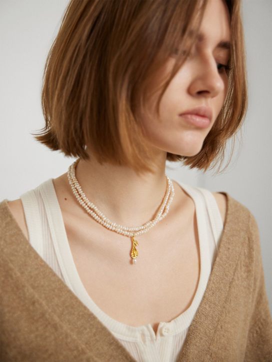 Peracas: Isabella choker - Ivory - women_1 | Luisa Via Roma