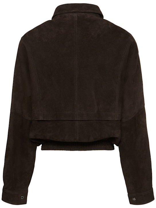 Magda Butrym: Suede zip-up jacket - women_3 | Luisa Via Roma