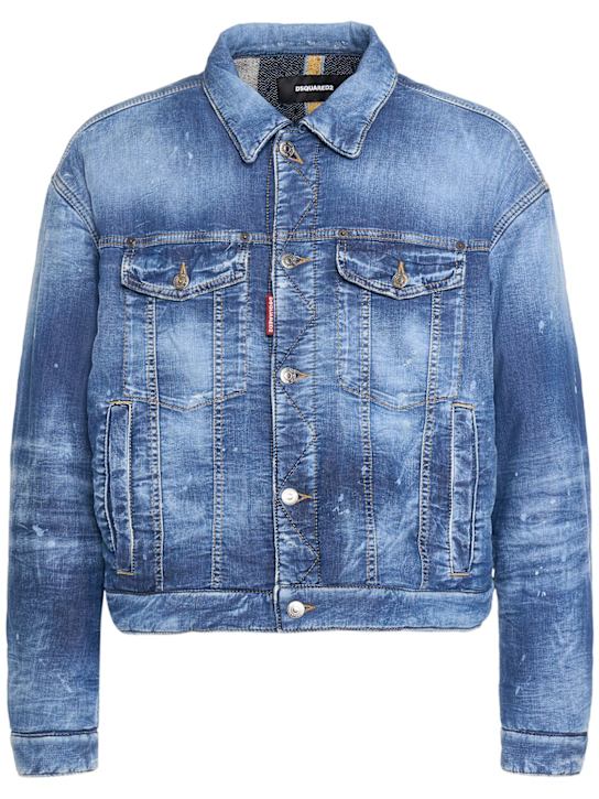 Dsquared2: Light Puff denim jacket - Navy - men_0 | Luisa Via Roma