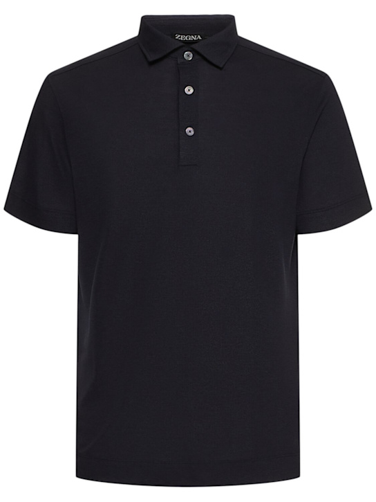 Zegna: Cotton & silk polo - men_0 | Luisa Via Roma