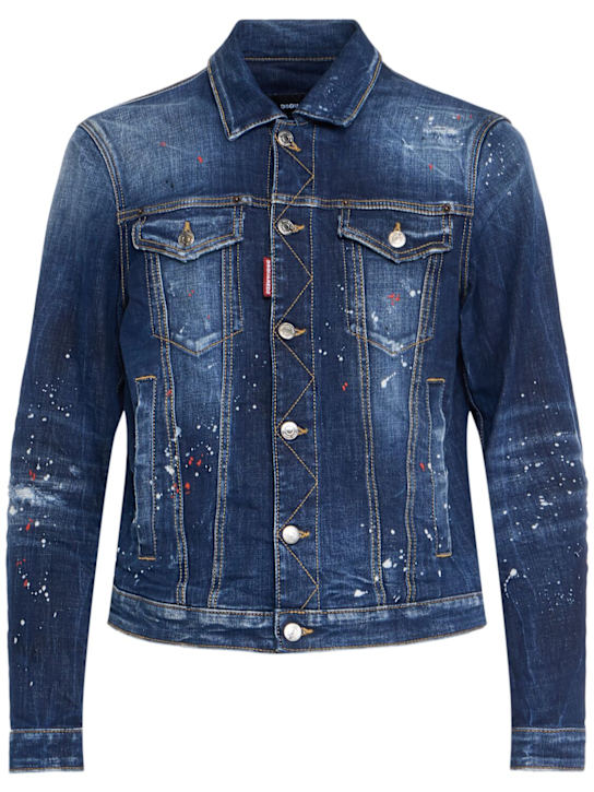 Dsquared2: Dan denim jacket - Navy - men_0 | Luisa Via Roma