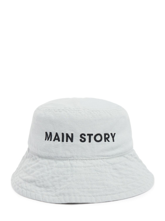 Main Story: Embroidered cotton canvas bucket hat - Beige - kids-boys_0 | Luisa Via Roma