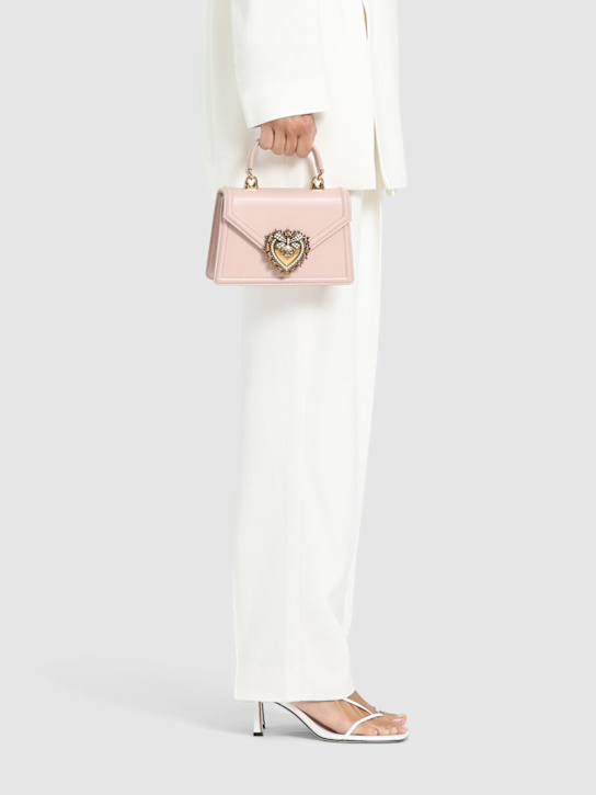 Dolce&Gabbana: Mini Devotion leather top handle bag - women_1 | Luisa Via Roma