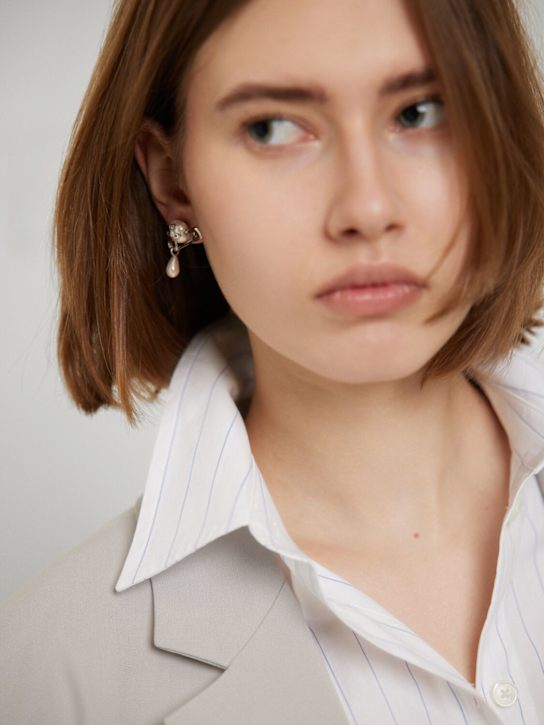 Vivienne Westwood: Small Claude stud earrings - women_1 | Luisa Via Roma