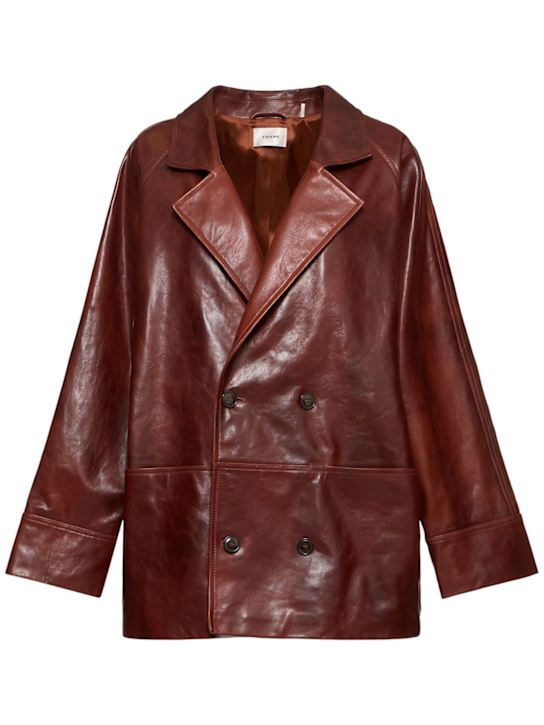 Frame: The Oversized leather jacket - women_0 | Luisa Via Roma