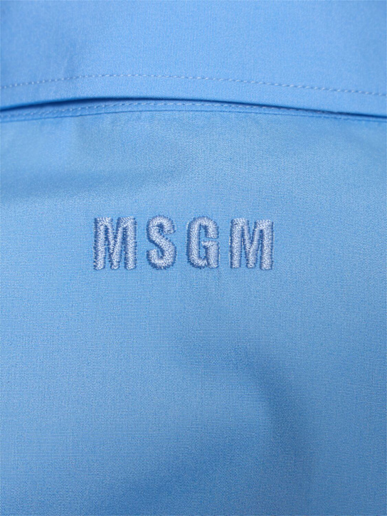 Cotton poplin mini dress - MSGM - Women  | Luisaviaroma
