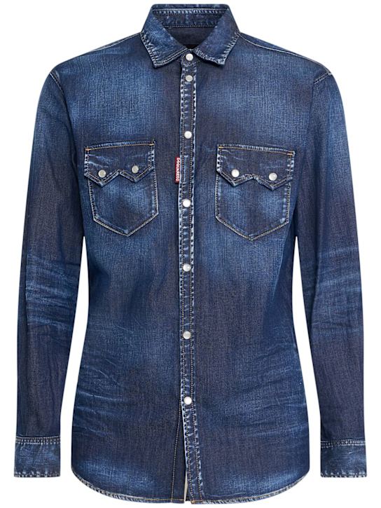 Dsquared2: Relax Dan denim shirt - Navy - men_0 | Luisa Via Roma