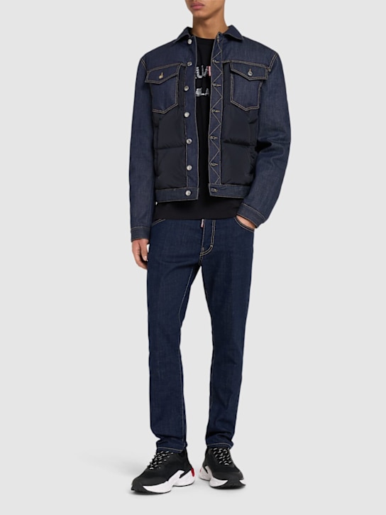 Dsquared2: Hybrid down & denim jacket - men_1 | Luisa Via Roma