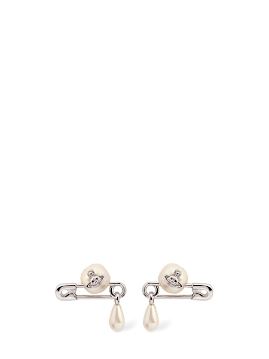Vivienne Westwood: Small Claude stud earrings - women_0 | Luisa Via Roma