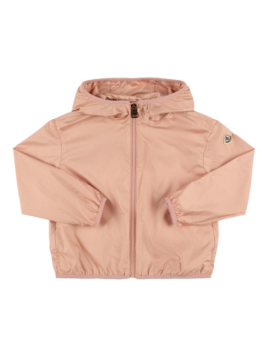 Moncler: Fegeo brushed tech jacket - Pink - kids-girls_0 | Luisa Via Roma
