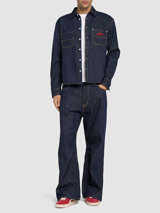 Dsquared2: Camisa de denim - Azul Marino - men_1 | Luisa Via Roma