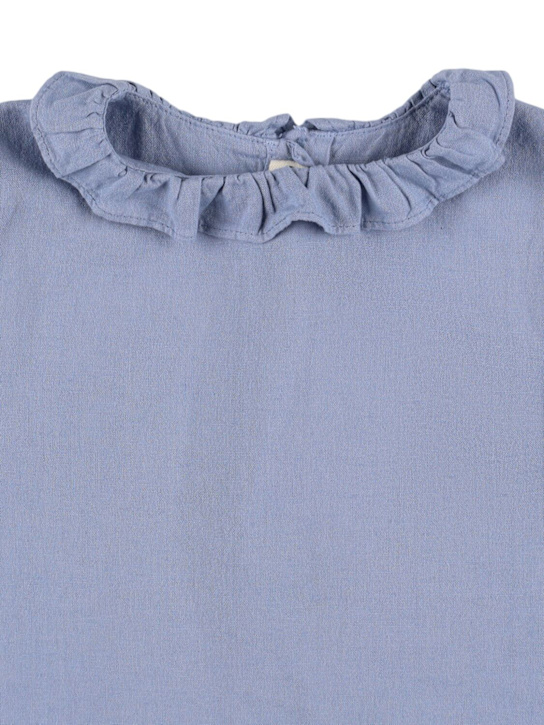 Babe & Tess: Camicia in misto lino - Celeste - kids-girls_1 | Luisa Via Roma