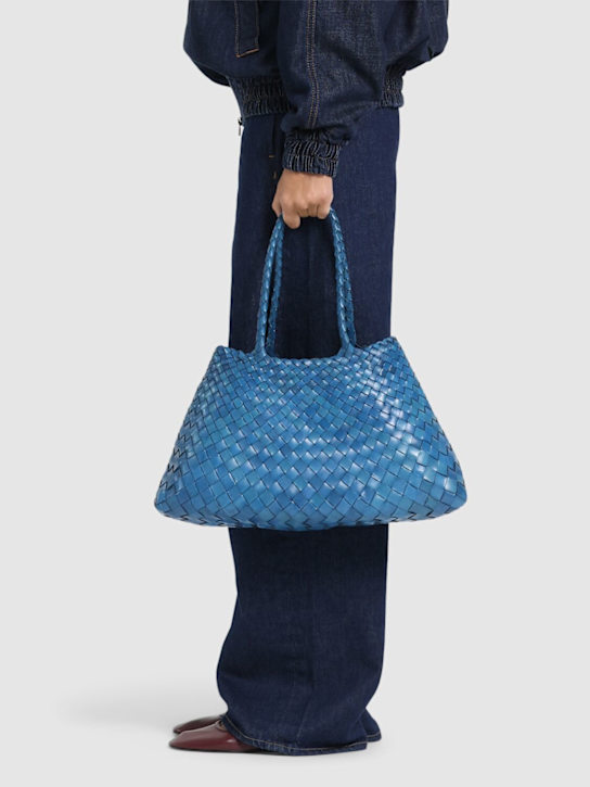 Dragon Diffusion: Big Santa Croce leather tote bag - Ocean Blue - women_1 | Luisa Via Roma