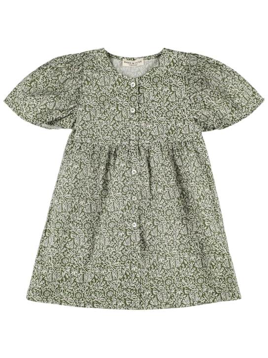 Babe & Tess: コットンブレンドワンピース - オリーブグリーン - kids-girls_0 | Luisa Via Roma