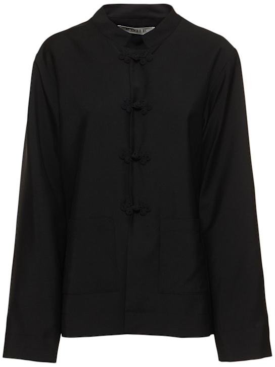 Róhe: Mandarin wool jacket - women_0 | Luisa Via Roma